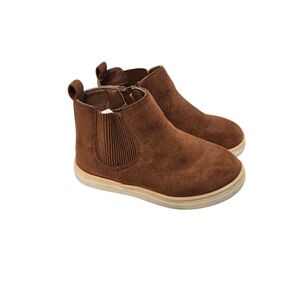 First Steps Brown Side Zip Booties 10